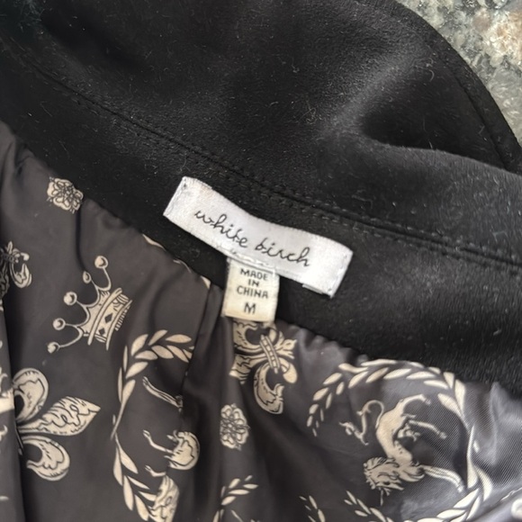 White Birch black faux suede moto jacket EUC M - Picture 8 of 11
